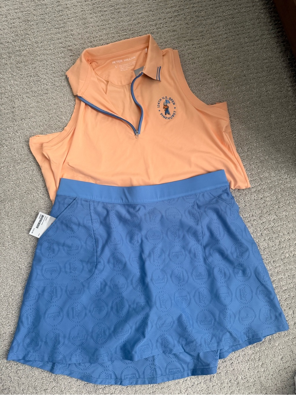 Peter Millar Peach Blue Golf Skort